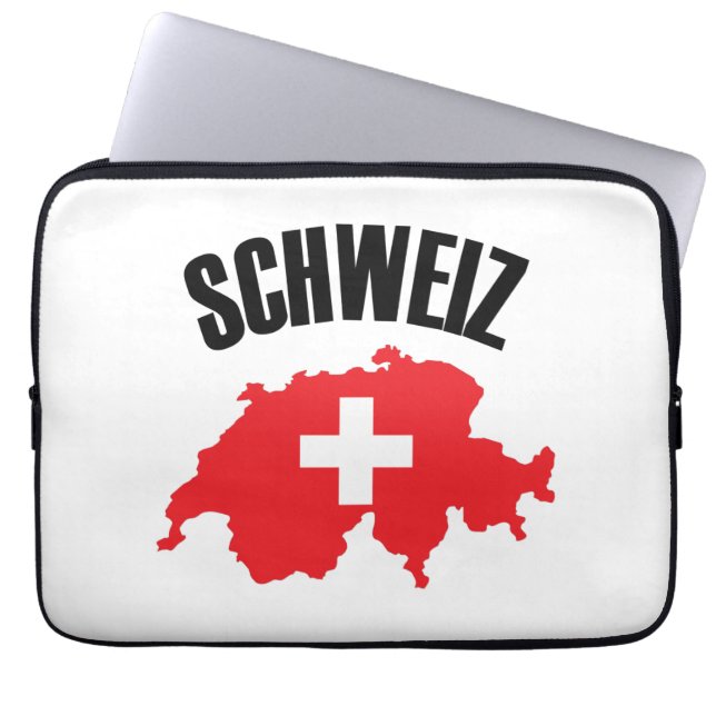Housse Pour Ordinateur Portable Drapeau Schweiz Suisse (Devant)