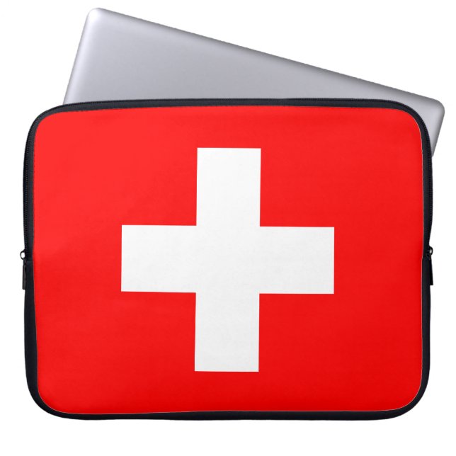 Housse Pour Ordinateur Portable Drapeau suisse (Suisse) (Devant)