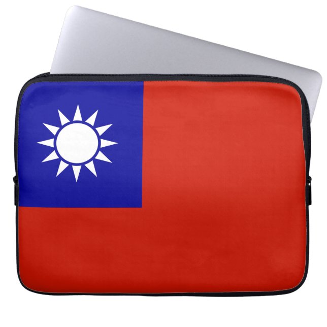 Housse Pour Ordinateur Portable Drapeau taïwanais (Devant)