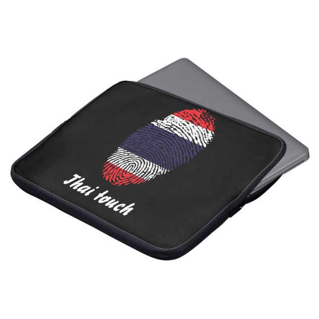 Housse Pour Ordinateur Portable Drapeau thaïlandais d'empreinte digitale de (Devant haut)