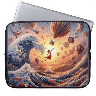 Housse Pour Ordinateur Portable Dream Weaver's Journey : Imaginaire Hot Air Balloo