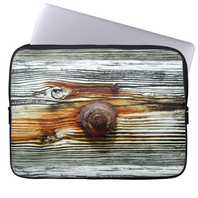 Housse Pour Ordinateur Portable driftwood grey boards (Devant)