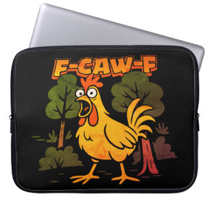 Housse Pour Ordinateur Portable Drôle Conception de poulet - F-Caw-F Cartoon Anima