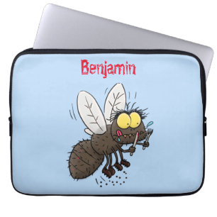 Housse Pour Ordinateur Portable Drôle dessin animé d'insecte de la mouche à cheval