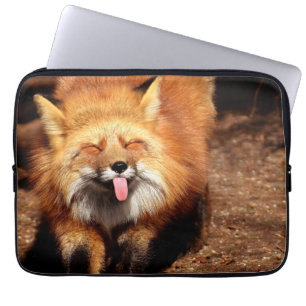 Housse Pour Ordinateur Portable Drôle Fox Sticking It's Tongue Out