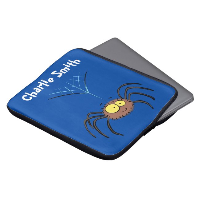 Housse Pour Ordinateur Portable Drôle mignon dessin animé d'araignée moelleuse (Devant haut)
