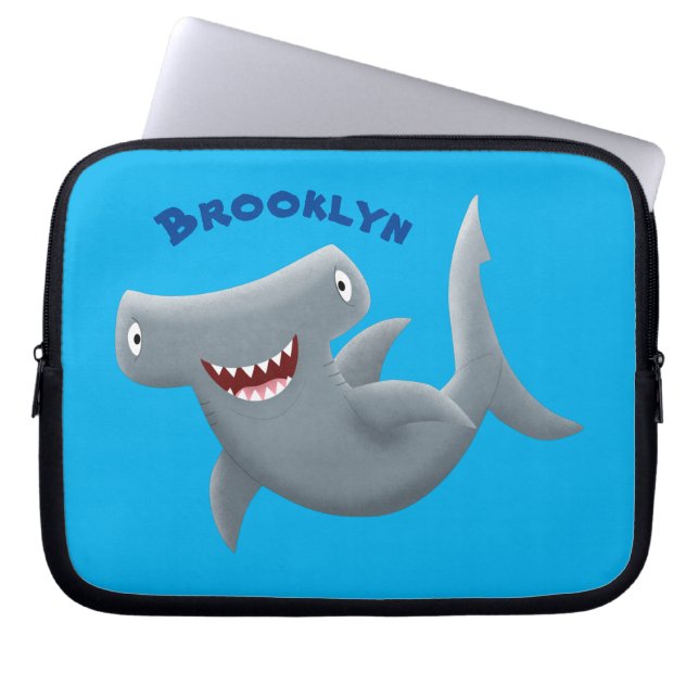 Housse Pour Ordinateur Portable Drôle mignon requin marteau dessin animé (Devant)