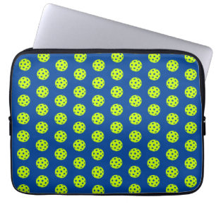 Housse Pour Ordinateur Portable Drôle Motif de Pickleball Jaune