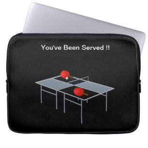 Housse Pour Ordinateur Portable Drôle Tennis De Table Servi,