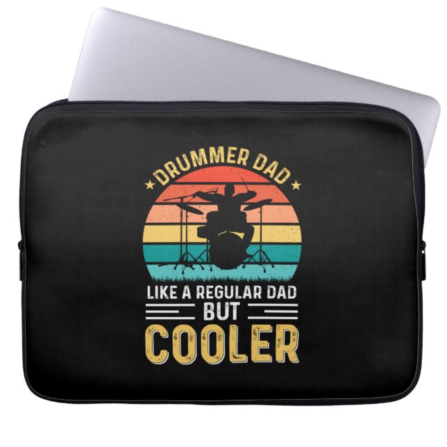 Housse Pour Ordinateur Portable Drummer Dad (Devant)