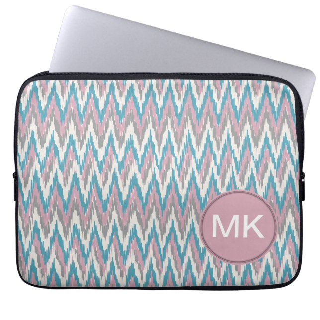 Housse Pour Ordinateur Portable Dusty rose et bleu iKat (Devant)