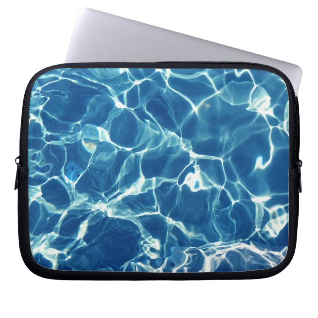 Housse Pour Ordinateur Portable Eau bleue étincelante (Devant)