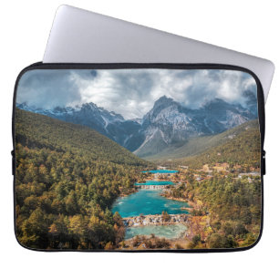Housse Pour Ordinateur Portable Eau Blue Moon Lake, Chine