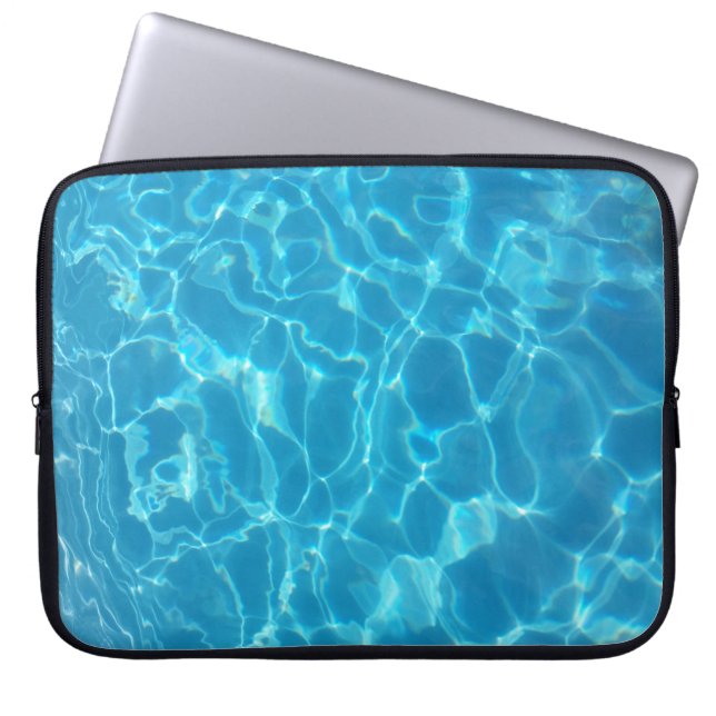 Housse Pour Ordinateur Portable Eau de piscine bleu ciel cristallin (Devant)