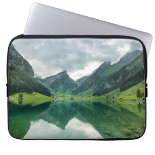 Housse Pour Ordinateur Portable Eau Lac Alpes suisses