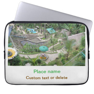 Housse Pour Ordinateur Portable eau océan plage photo ajouter nom texte place été