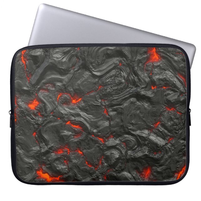 Housse Pour Ordinateur Portable Ébullition de la lave volcanique rocheuse (Devant)