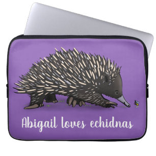 Housse Pour Ordinateur Portable Echidna mignonne avec dessin animé d'abeille