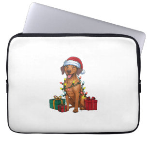 Housse Pour Ordinateur Portable Éclairage de Noël Père Noël Rhodesian Ridgeback Ch