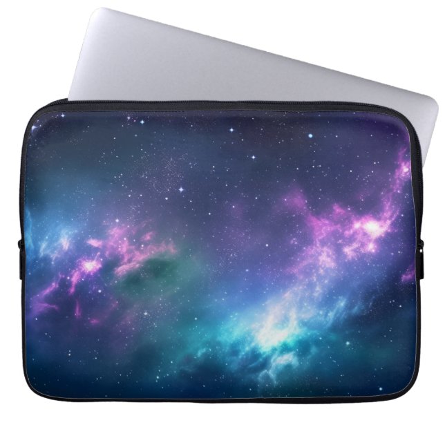 Housse Pour Ordinateur Portable Éclairage stellaire : nébuleuse avec étoiles brill (Devant)