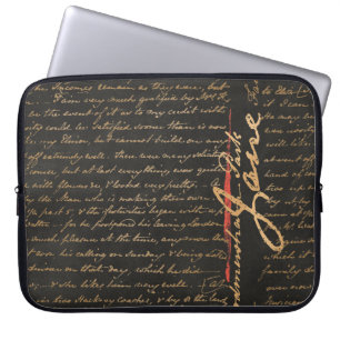 Housse Pour Ordinateur Portable Écriture manuscrite Jane Austen Manche Ordinateur 