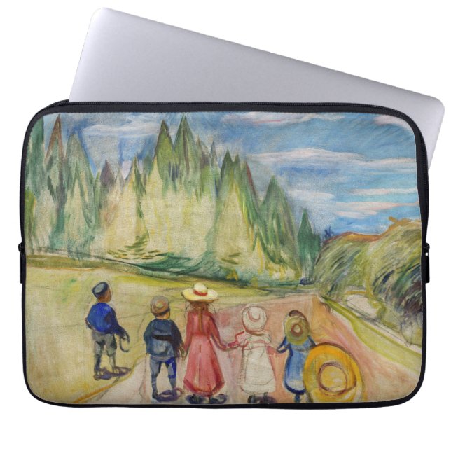 Housse Pour Ordinateur Portable Edvard Munch - La forêt Fairytale (Devant)