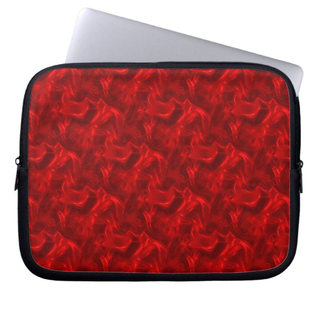 Housse Pour Ordinateur Portable Effet de soie rouge (Devant)