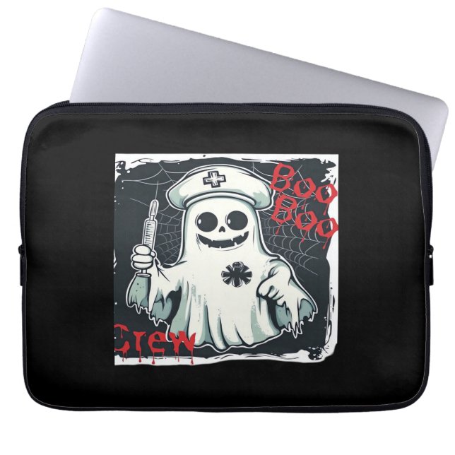 Housse Pour Ordinateur Portable Éffrayant Nurse Ghost Haunted Hospital Crew Ghomaj (Devant)