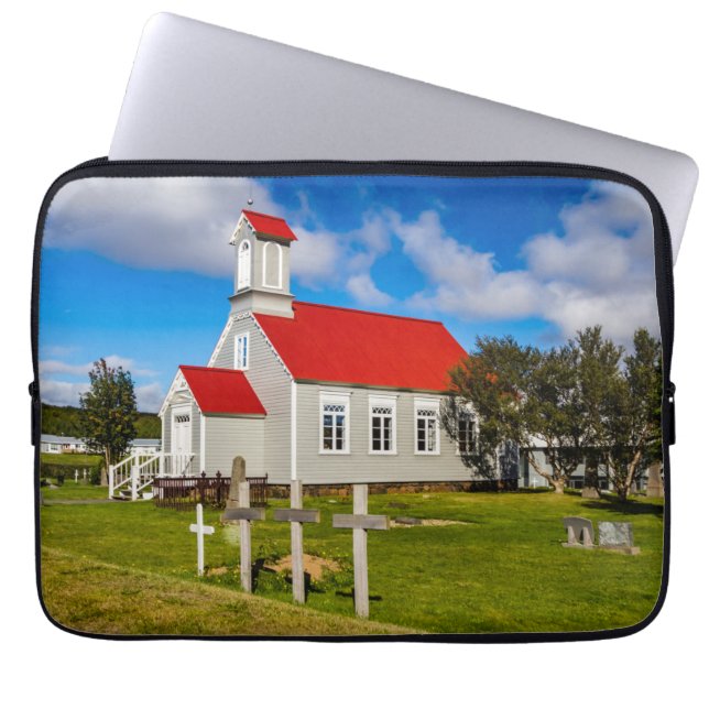 Housse Pour Ordinateur Portable Église islandaise (Devant)
