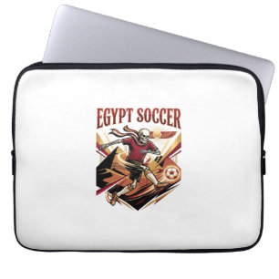Housse Pour Ordinateur Portable Égypte Football Squelette Attaquant Nations Premiu
