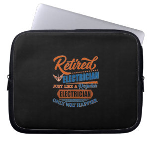 Housse Pour Ordinateur Portable Électricien à la retraite - Cadeau d'électricien