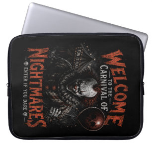 Housse Pour Ordinateur Portable Électronique de Carnaval des Cauchemars Clown Effr
