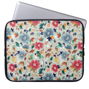 Housse Pour Ordinateur Portable Élégance fleurit : Floral Vintage Arrière - plan