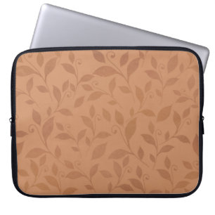 Housse Pour Ordinateur Portable Élégant Brown Abstrait Feuilles d'automne Motif