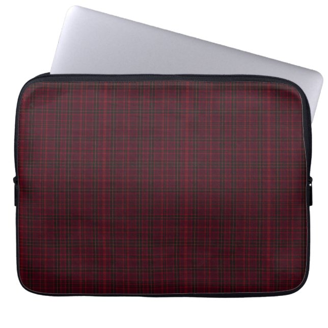 Housse Pour Ordinateur Portable Elegant Burgundy Tartan (Devant)