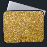 Housse Pour Ordinateur Portable Élégant éclat or<br><div class="desc">Vibe de fête amusante,  manche d'ordinateur portable parties scintillant brillant or - le texte est personnalisable et le design est transférable-</div>