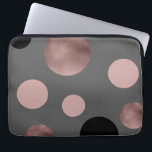 Housse Pour Ordinateur Portable elegant faux rose gold bluff<br><div class="desc">Moderne et stylish design representing faux rose gold,  pink and black circles on a grey background.</div>