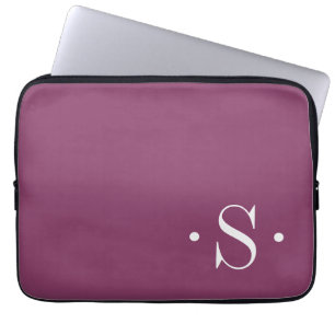 Housse Pour Ordinateur Portable Élégant Manche Ordinateur Portable Monogramme Plum