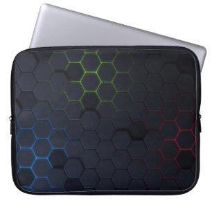 Housse Pour Ordinateur Portable Élégant Motif Hexagonal foncé