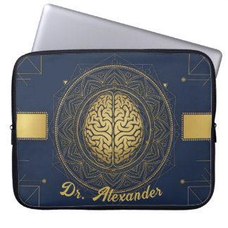 Housse Pour Ordinateur Portable Elegant Neurology Gold Brain Anatomy | Professiona