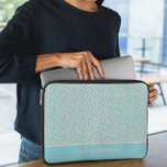 Housse Pour Ordinateur Portable Élégant vert Abstrait<br><div class="desc">Manche élégante Green Abstrait pour ordinateur portable. Protégez votre ordinateur portable avec cette pochette d'ordinateur portable motif abstrait de sable clair turquoise et beige. Personnalisez-le facilement avec votre propre nom (ou tout autre nom) en cliquant sur le bouton "PERSONNALISER CE MODÈLE". Cette pochette d'ordinateur portable est destinée à ceux qui...</div>