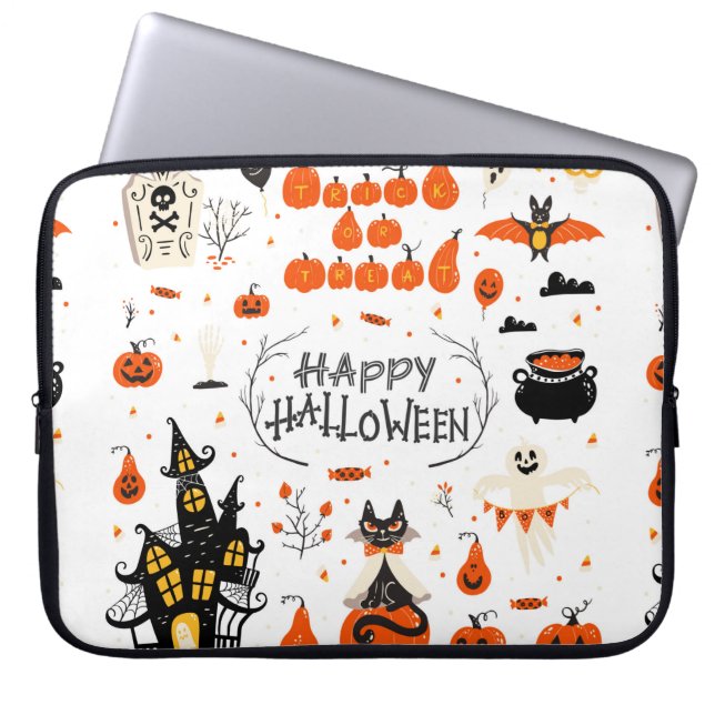 Housse Pour Ordinateur Portable Eléments de design Halloween. Cliparts d'Halloween (Devant)