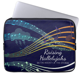 Housse Pour Ordinateur Portable ÉLEVER HALLELUJAHS Custom Navy Christian
