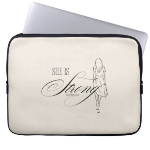Housse Pour Ordinateur Portable Elle est forte Proverbes 31:25