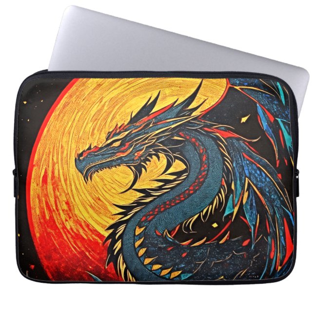 Housse Pour Ordinateur Portable Embrace la Majesté : Regal Dragon (Devant)