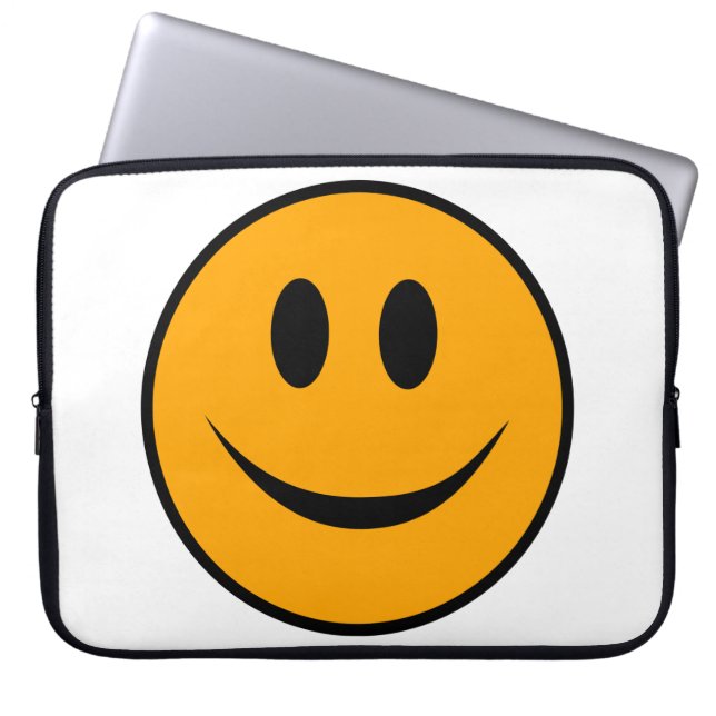 Housse Pour Ordinateur Portable Emoji du visage souriant (Devant)