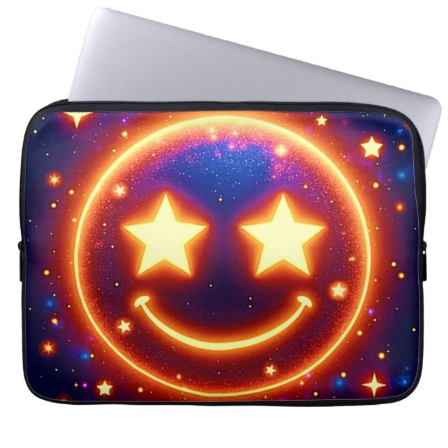 Housse Pour Ordinateur Portable Emoji Étincelant (Devant)