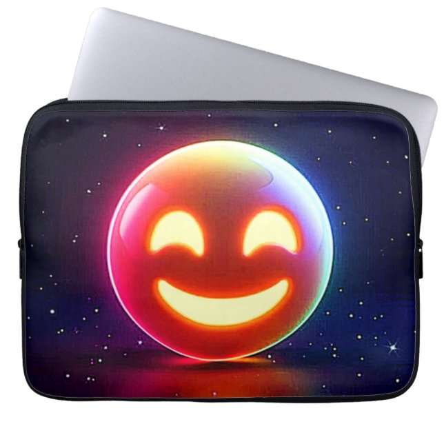 Housse Pour Ordinateur Portable Emoji Orb Joyeux (Devant)