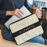 Housse Pour Ordinateur Portable Empreinte de léopard, Leopard d'or, Parties scinti<br><div class="desc">Elégant,  élégant et sophistiqué motif léopard couleur or. Un cadeau moderne et branché,  parfait pour l'amant poster de animal de votre vie. Personnalisez en ajoutant votre nom,  votre pseudonyme,  votre monogramme ou vos initiales.</div>