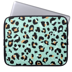 Housse Pour Ordinateur Portable Empreinte de léopard, motif animal